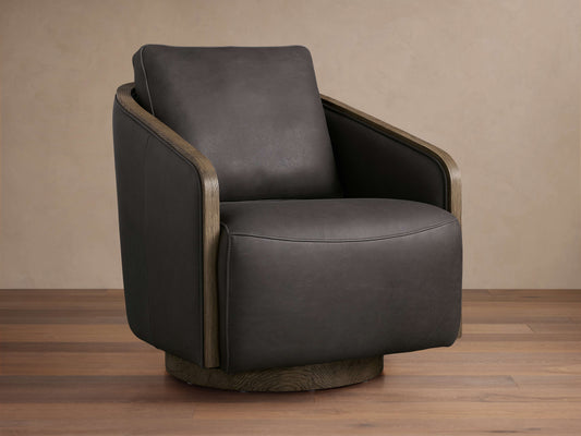 Pomona Leather Swivel Chair