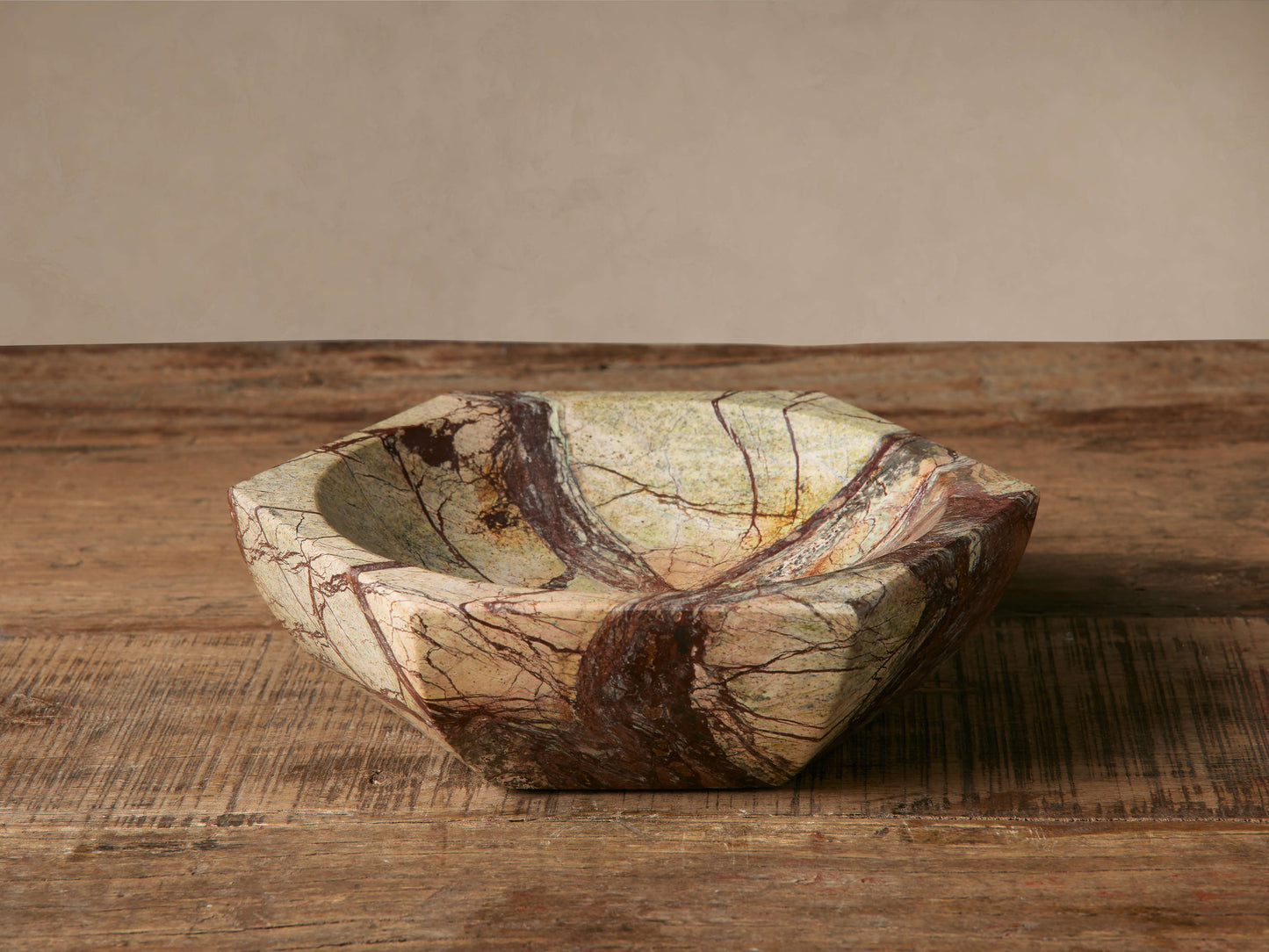 Rhodes Hexagonal Marble Bowl